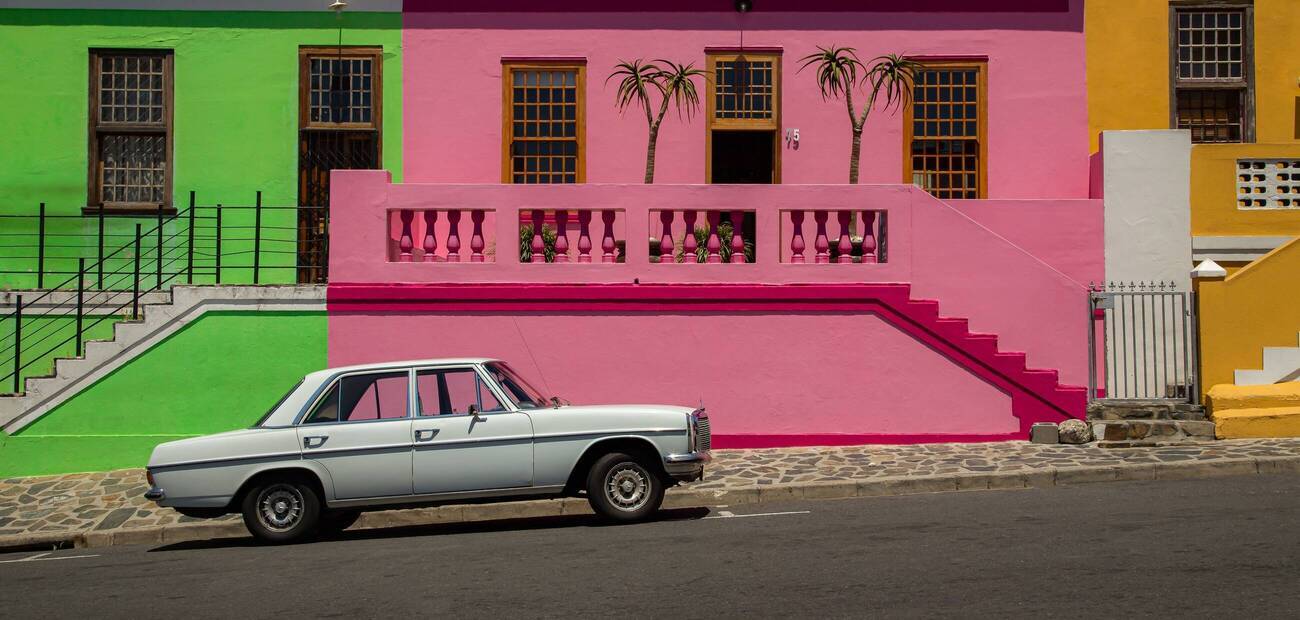 Bunte Häuser in Bo-Kaap, Kapstadt, Südafrika Bunte Häuser in Bo-Kaap, Kapstadt, Südafrika