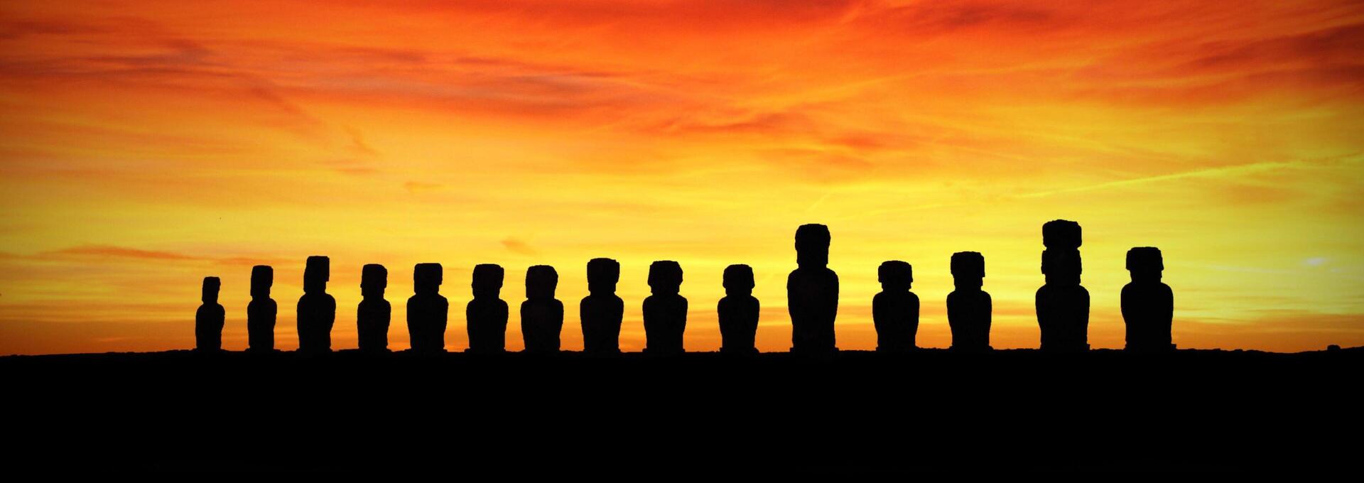 Osterinsel, Chile, Sonnenuntergang