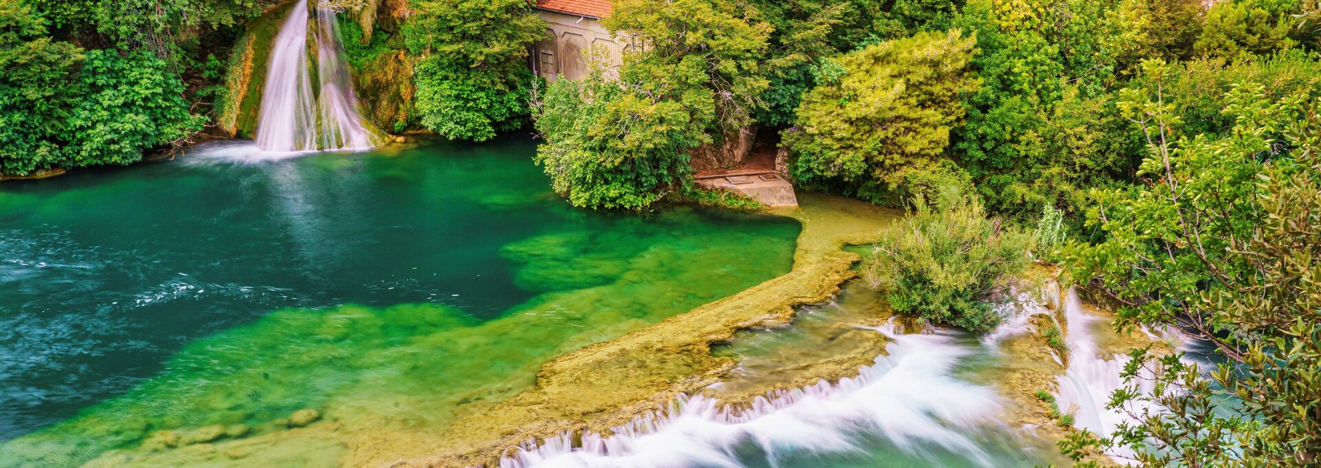 Krka, Fluss, Wasserfall