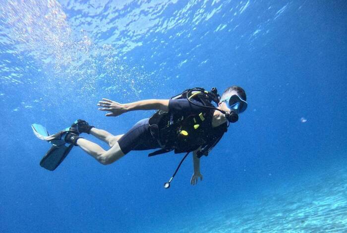 Volunteer beim Tauchen Volunteer beim Tauchen