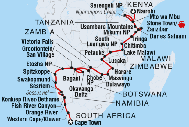 Kenya to Cape Town