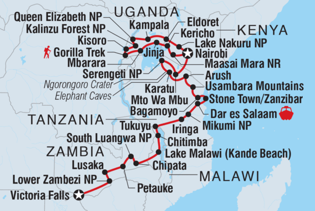 Victoria Falls to Gorillas