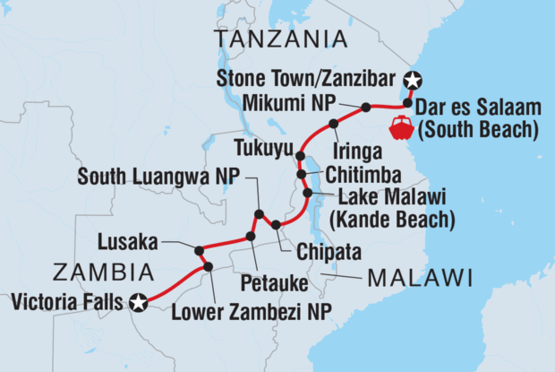 Vic Falls to Zanzibar