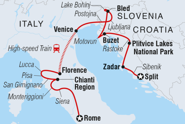 Premium Rome to Split