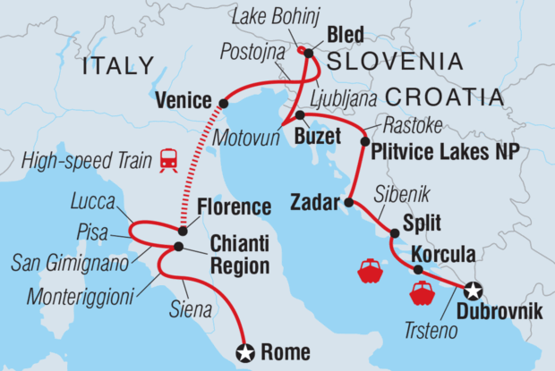 Premium Rome to Dubrovnik