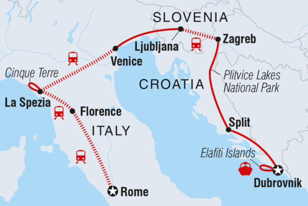 Dubrovnik to Rome