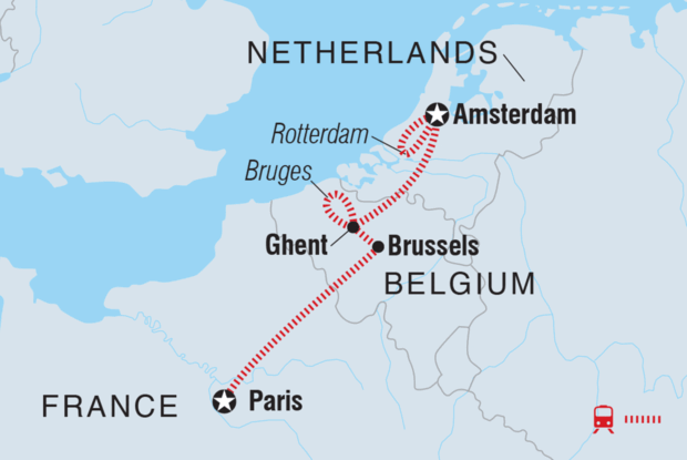 Paris to Amsterdam