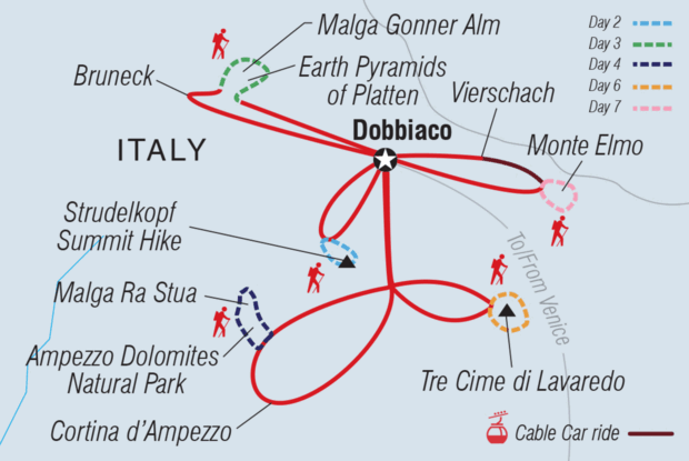 Hiking in the Dolomites