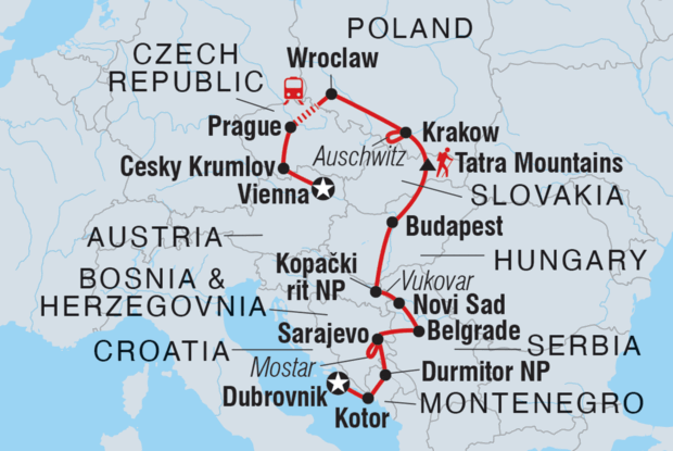Vienna to Dubrovnik