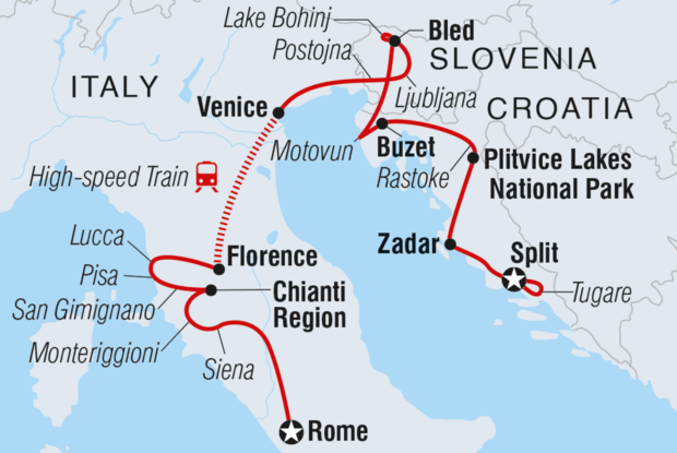 Premium Rome to Split