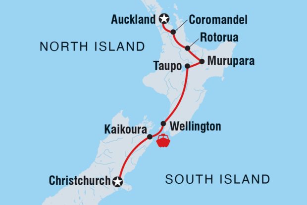 New Zealand North to South Island Adventure New Zealand North to South Island Adventure