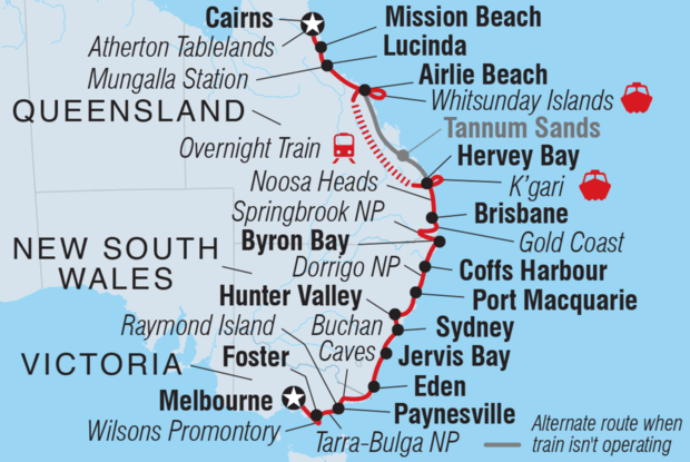 Melbourne to Cairns Adventure