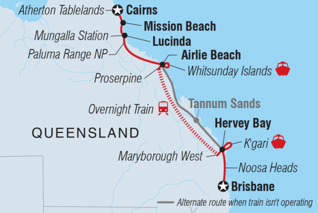 Cairns to Brisbane Adventure