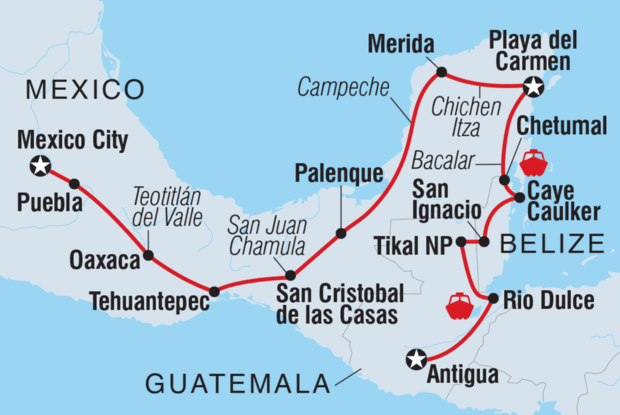 Mexico City to Guatemala Mexico City to Guatemala