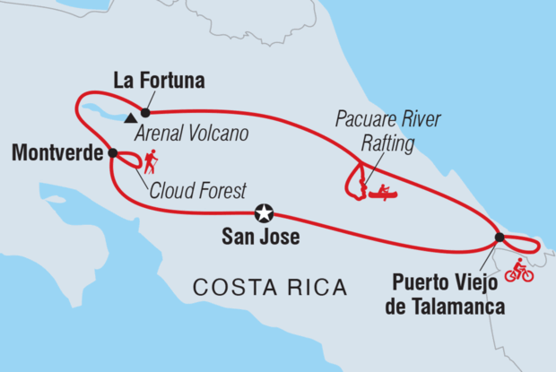 Costa Rica: Hike, Bike & Raft Costa Rica: Hike, Bike & Raft