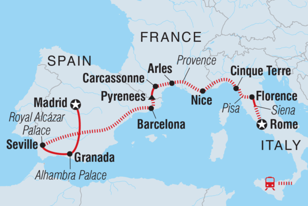 Madrid to Rome