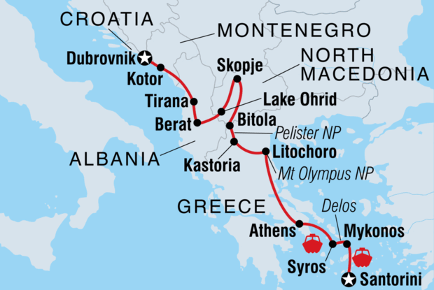 Dubrovnik to Santorini Dubrovnik to Santorini