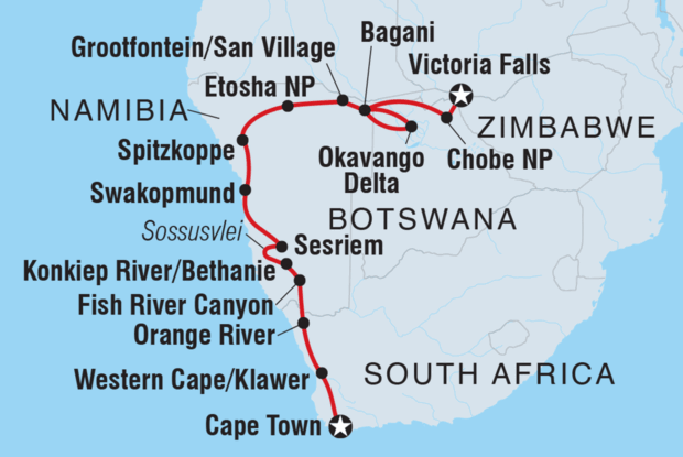 Vic Falls to Cape Town Vic Falls to Cape Town