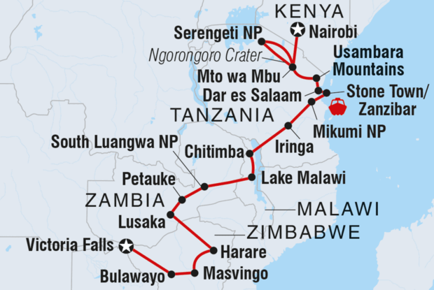 Kenya to Vic Falls
