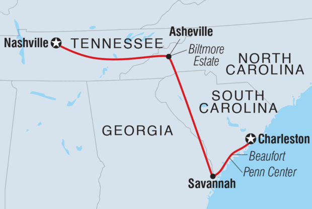 Southern Heritage: Charleston to Nashville