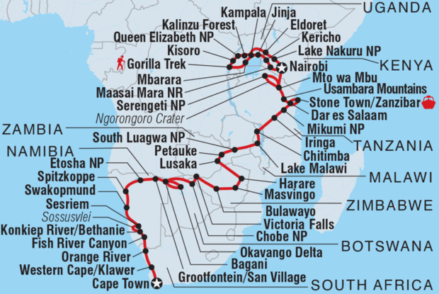 Africa Encompassed Southbound