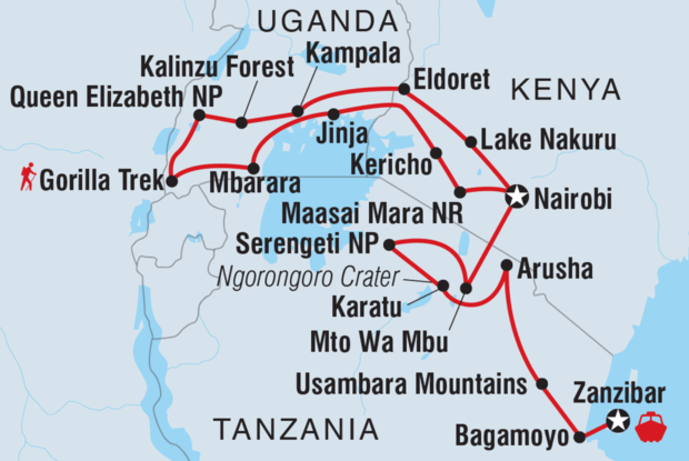Beaches, Game Parks & Gorillas Beaches, Game Parks & Gorillas