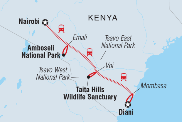 Kenya by Rail: Trains, Safaris & Beaches