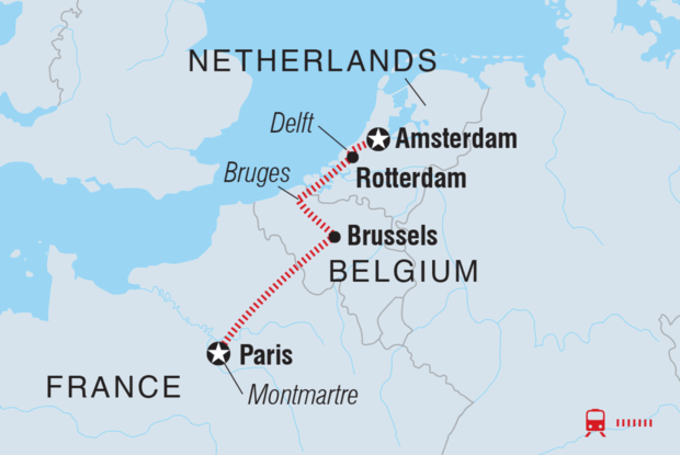 Classic Paris to Amsterdam