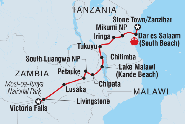 Vic Falls to Stone Town