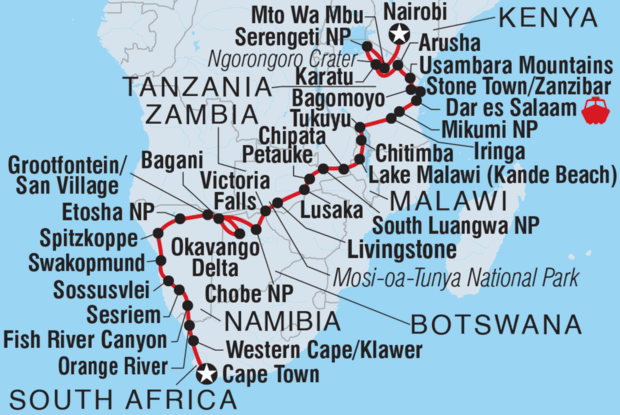 Cape Town to Kenya
