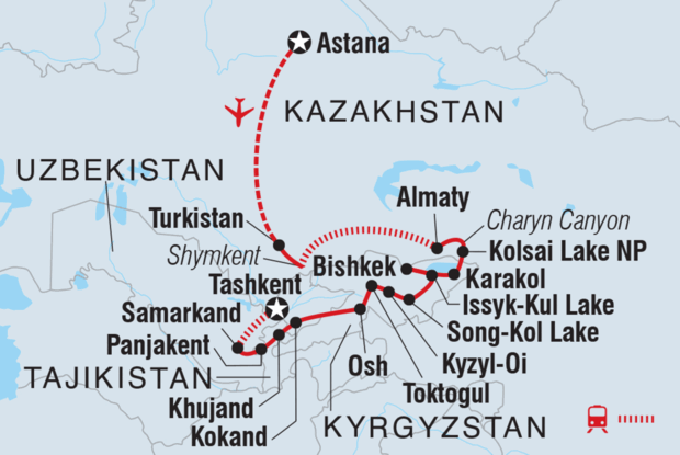 Astana to Tashkent