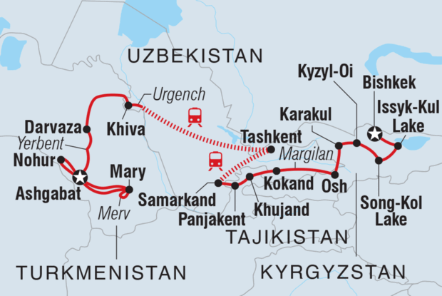 Bishkek to Ashgabat