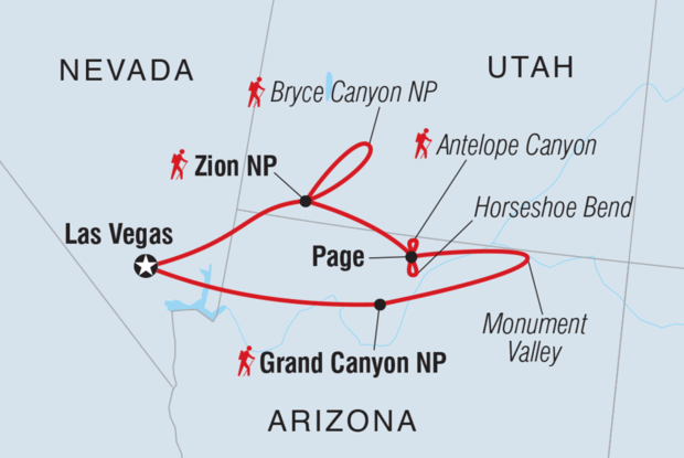 Western USA National Parks Loop