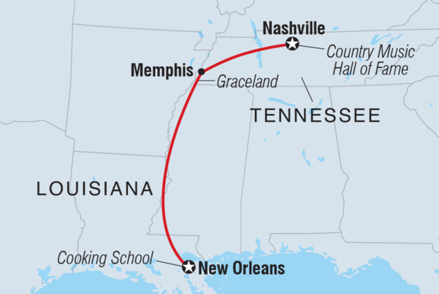 Tennessee Music Trail to New Orleans