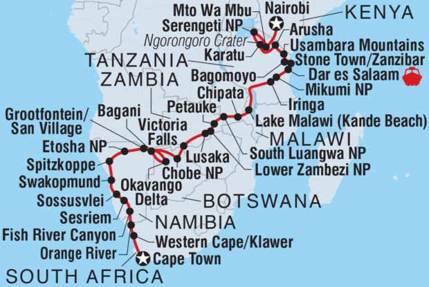 Cape Town to Kenya