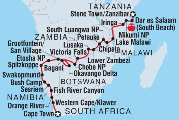 Cape Town to Zanzibar
