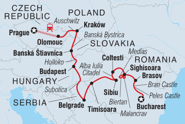 Premium Prague to Bucharest